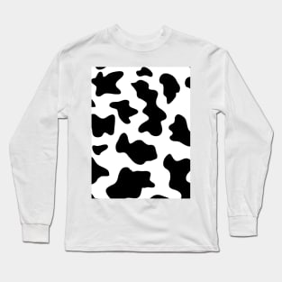 1980s black white ranch farm Milk Lover dairy cow print Long Sleeve T-Shirt